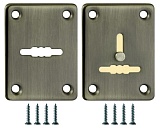 Декоративная накладка FUARO ESC081/082-ABG-6 (БРОНЗА) на сув. замок сталь (1 пара)